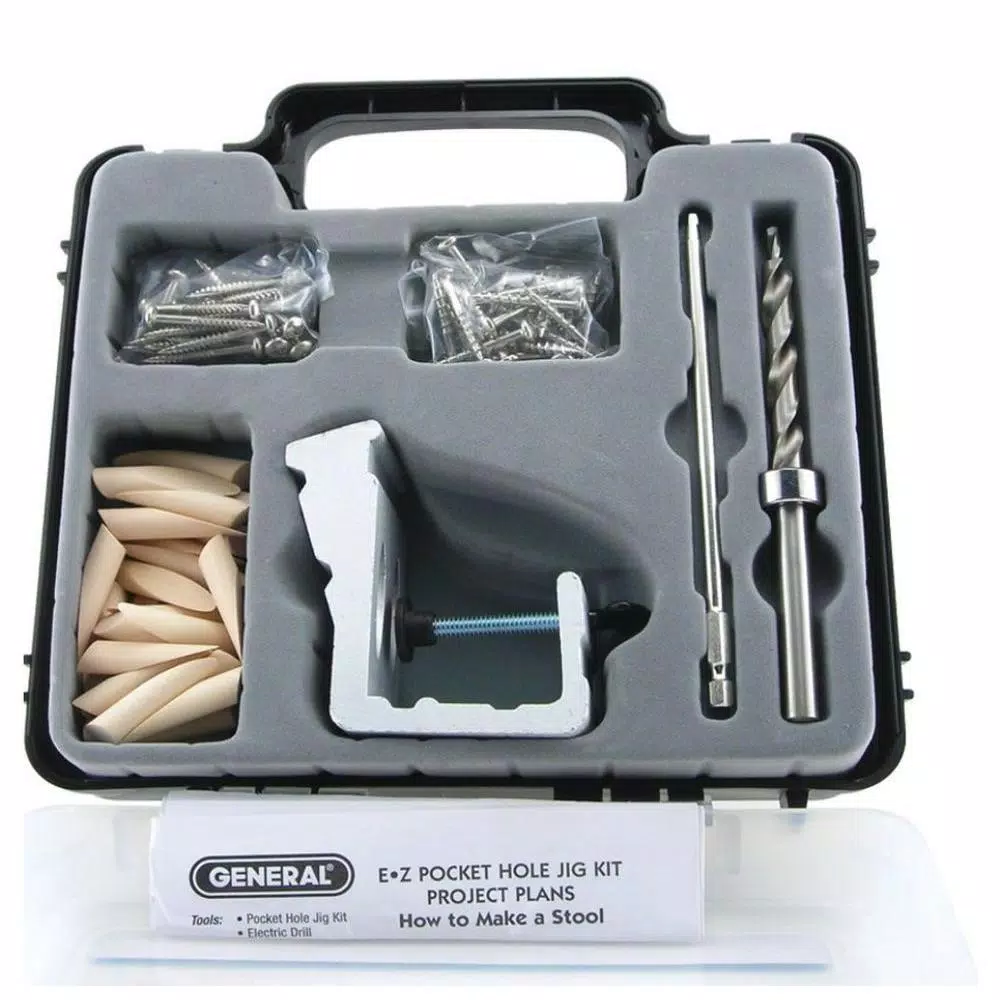 General Tools EZ Pro Deluxe 76-Piece Aluminum Pocket Hole Jig Kit