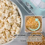 Nostalgia Aqua Hot Air Popcorn Maker, 1040W Countertop Popcorn Popper with LED Power Gauge thumbnail 4