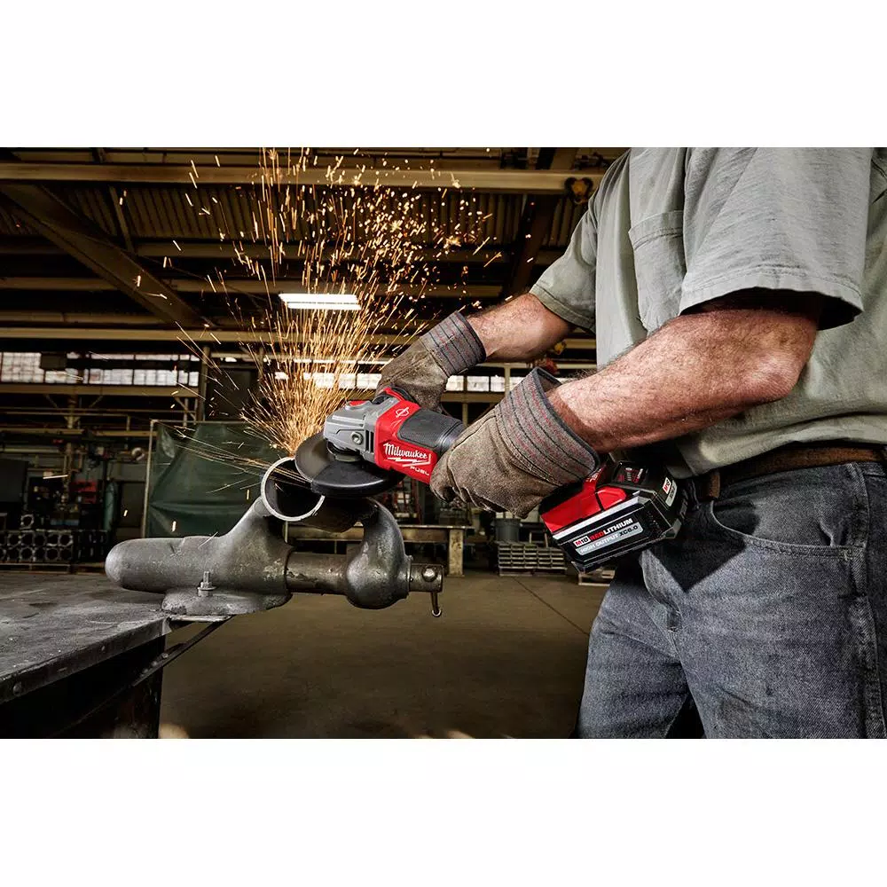 Milwaukee M18 FUEL 18V Brushless 4-1/2" to 6" Braking Angle Grinder with Paddle Switch (Tool-Only)