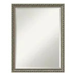 Amanti Art Parisian 20.5 in. W x 26.5 in. H Silver Wood Framed Beveled Edge Bathroom Vanity Mirror thumbnail 1
