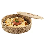 Artland Garden Terrace 13.5 in. Chip and Dip Server with Water Hyacinth Base and Lid thumbnail 4
