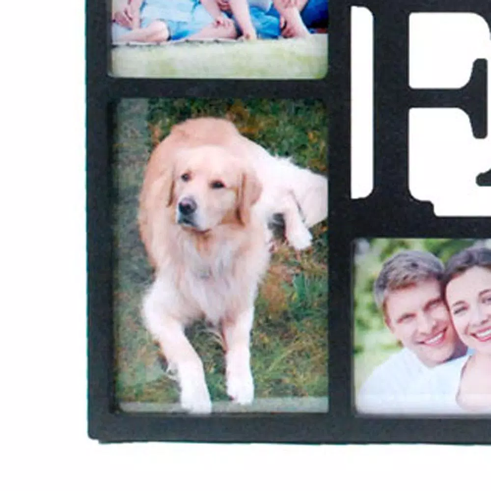 Kiera Grace kieragrace KG Family 10-Opening Collage Photo Frame, Black, Fits 4 5x7 and 6 4x6 Photos