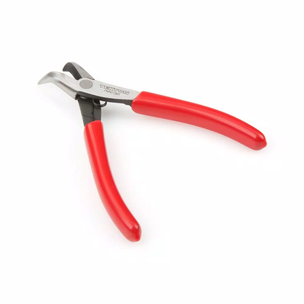 TEKTON Mini Bent Long Nose Pliers with 45-Degree Angle and Crosscut Teeth