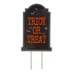 Glitzhome 29 in. Halloween Wooden Tombstone Yard Stake, Hanging, or Standing Decor thumbnail 1