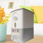 Tayama Rice Dispenser 55 lbs. Capacity White Dry Food Storage Container thumbnail 2