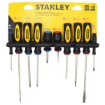 Stanley 10-Piece Screwdriver Set with Ergonomic Slip-Resistant Handles and Nickel-Plated Steel Bars thumbnail 3