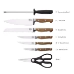 Chicago Cutlery Precision Cut 15-Piece German Stainless Steel Knife Block Set with Walnut Handles thumbnail 3