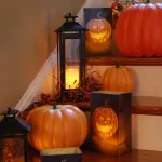 LUMABASE 11 in. Jack-O'-Lantern LED Battery Operated Luminaria Kit - Set of 12 thumbnail 4