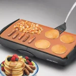 Hamilton Beach Durathon 200 sq. in. Ceramic Nonstick Electric Griddle, Black thumbnail 6