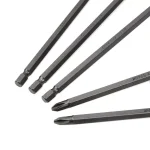 STARK USA Stark 6 in. Phillips Screwdriver Bit Set, Extra-Long Magnetic S2 Steel Bits, 1/4 in. Hex Shank (5-Pack) thumbnail 2