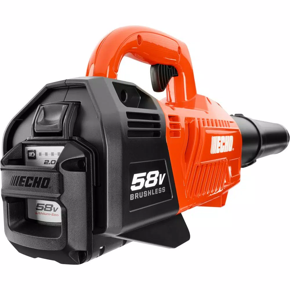 ECHO 58V Cordless Brushless Handheld Blower, 550 CFM, 145 MPH, Includes 2Ah Battery & Charger