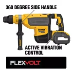 DEWALT FLEXVOLT 60V MAX Brushless 1-7/8 in. SDS MAX Rotary Hammer Kit with (2) 9.0 Ah Batteries & Hammer Drill thumbnail 2