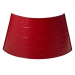 Glitzhome 26 in. Red Hammered Metal Tree Collar - Rustic Christmas Decor thumbnail 5