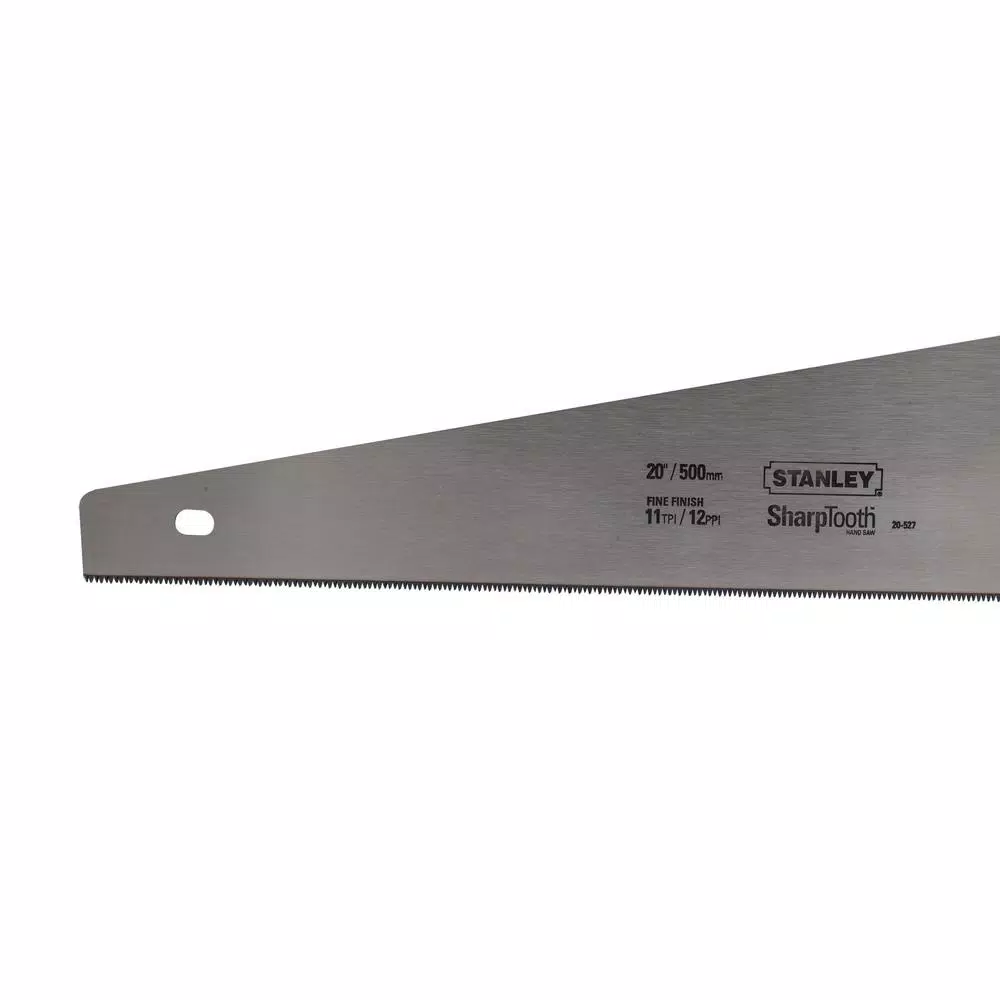 Stanley 15 in. Bi-Material Hand Saw with 12 TPI and Ergonomic Plastic Handle