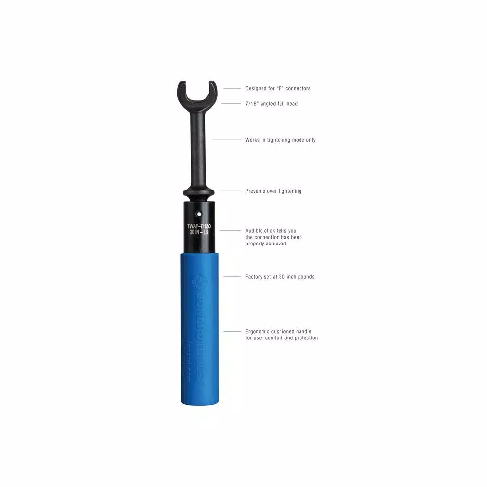 Jonard Tools 7/16 in. 30 in-lb Torque Wrench with Black Oxide Finish