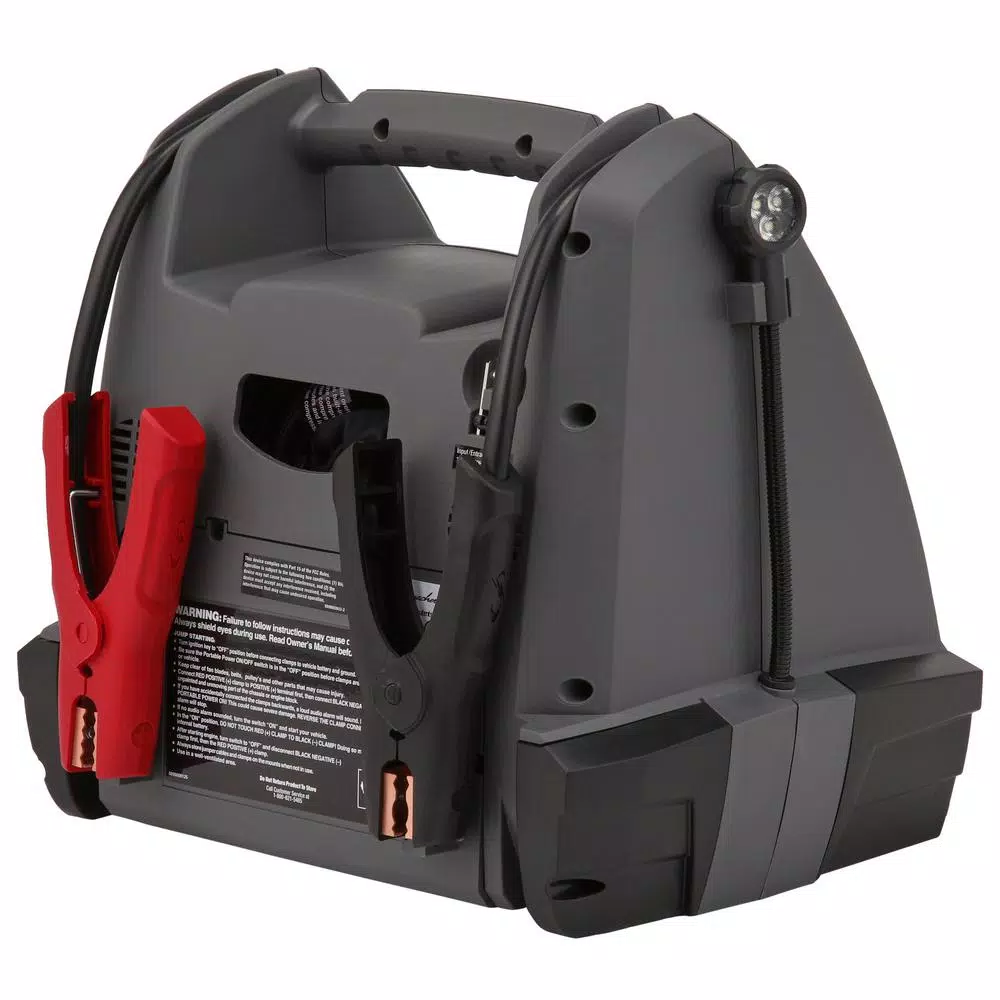 Schumacher 1200 Peak Amp Portable Battery Jump Starter with Air Compressor and Power Station