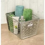 Spectrum Macklin Medium Metal Storage Basket, Zinc Plated Steel with Label Plate thumbnail 9