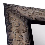 Pinnacle Antique Bronze Embossed Metal Full Length Mirror - Oversized Modern Standing Mirror thumbnail 4