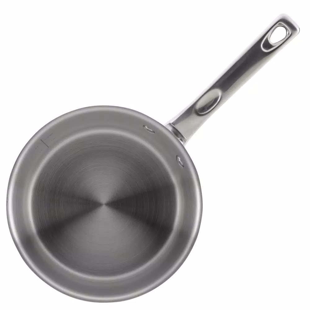 Ayesha Curry Ayesha Home Collection 3-Quart Stainless Steel Saucepan with Glass Lid