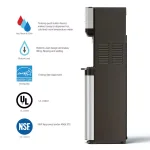 Brio Essential Tri-Temp Bottom-Load Water Cooler Dispenser - Black and Brushed Stainless Steel thumbnail 2