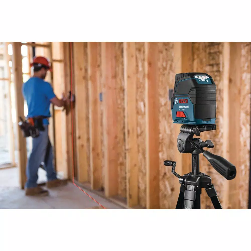 Bosch GCL 2-160 S Self-Leveling Cross-Line Laser Level & GLM165-40 165 ft. Laser Measure Combo Kit