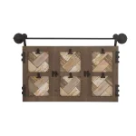 LITTON LANE 6-Opening Matte Brown and Metallic Black Picture Frame, 29 x 17 in. thumbnail 2