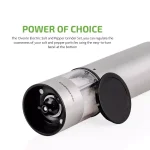 Ovente Electric Salt and Pepper Grinder Set, Stainless Steel with Ceramic Blades, Battery Operated thumbnail 5