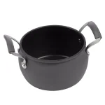 Epicurious 3 Qt. Hard-Anodized Aluminum Nonstick Soup Pot with Glass Lid, Dark Gray thumbnail 2