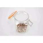 Home Basics 4-Piece Glass Kitchen Canister Set with Airtight Metal Clamp Flip Top Lids thumbnail 4