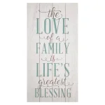 Stratton Home Decor The Love of a Family Wood Wall Sign, 10 x 20 in. thumbnail 2