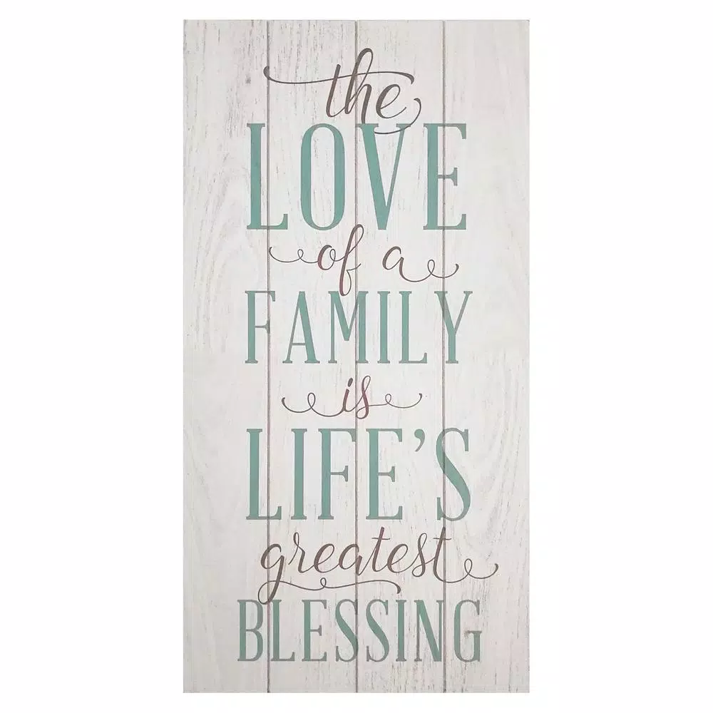 Stratton Home Decor The Love of a Family Wood Wall Sign, 10 x 20 in.