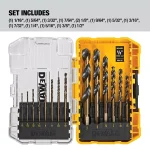 DEWALT 43-Piece Screwdriver and Black Oxide Drill Bit Set with Tough Case thumbnail 8
