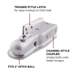 TowSmart Class II 2 in. Ball Coupler with 2-1/2 in. to 3 in. Adjustable Collars thumbnail 3