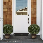 Pure Garden 23 in. Realistic Faux Boxwood Topiary Artificial Plant in Weighted Pot thumbnail 5