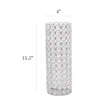 Elegant Designs 11.25 in. Chrome and K5 Crystal Cylinder Decorative Table Vase thumbnail 3