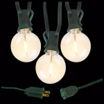 LUMABASE 25 LED White Globe String Lights with Warm Filament Bulbs, 25 ft. Weather Resistant Outdoor/Indoor Decor thumbnail 1