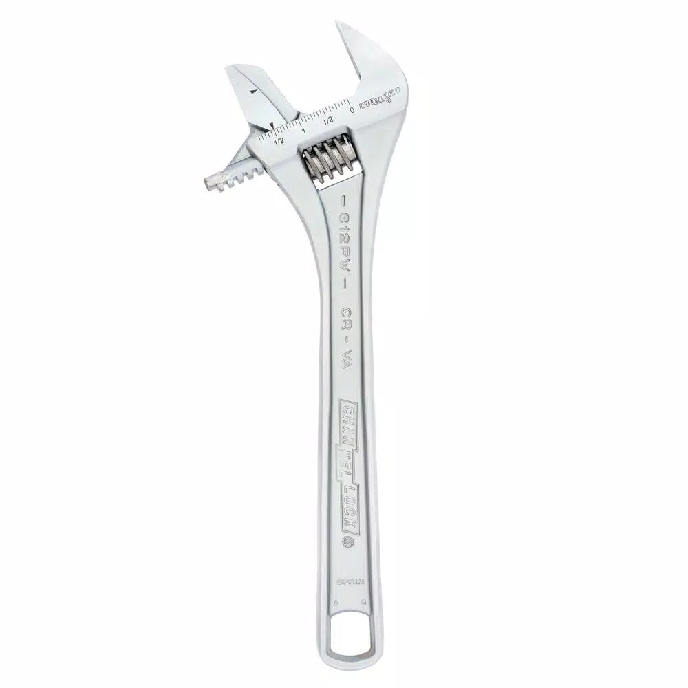 Channellock 812PW 12 in. Chrome Reversible Jaw Adjustable Wrench