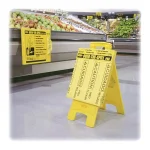 Rubbermaid Bilingual Over-the-Spill Pad Tablet, 16.5 x 14 in., Polypropylene Absorbent Safety Sign thumbnail 4