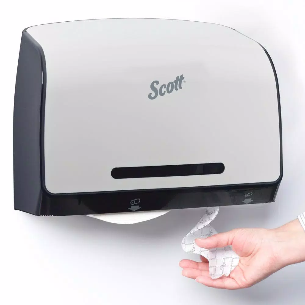 Scott Jumbo Roll White 2-Ply Coreless Toilet Paper, 12 Rolls Per Carton