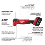 Milwaukee M18 FUEL 18V Brushless Oscillating Multi-Tool Kit with 5.0 Ah Battery, Charger and Bag thumbnail 3