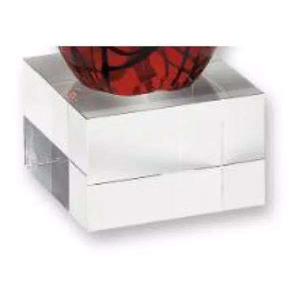 Badash Crystal Monet Murano Style Art Glass Swirl Abstract Centerpiece on Crystal Base, 12 in.