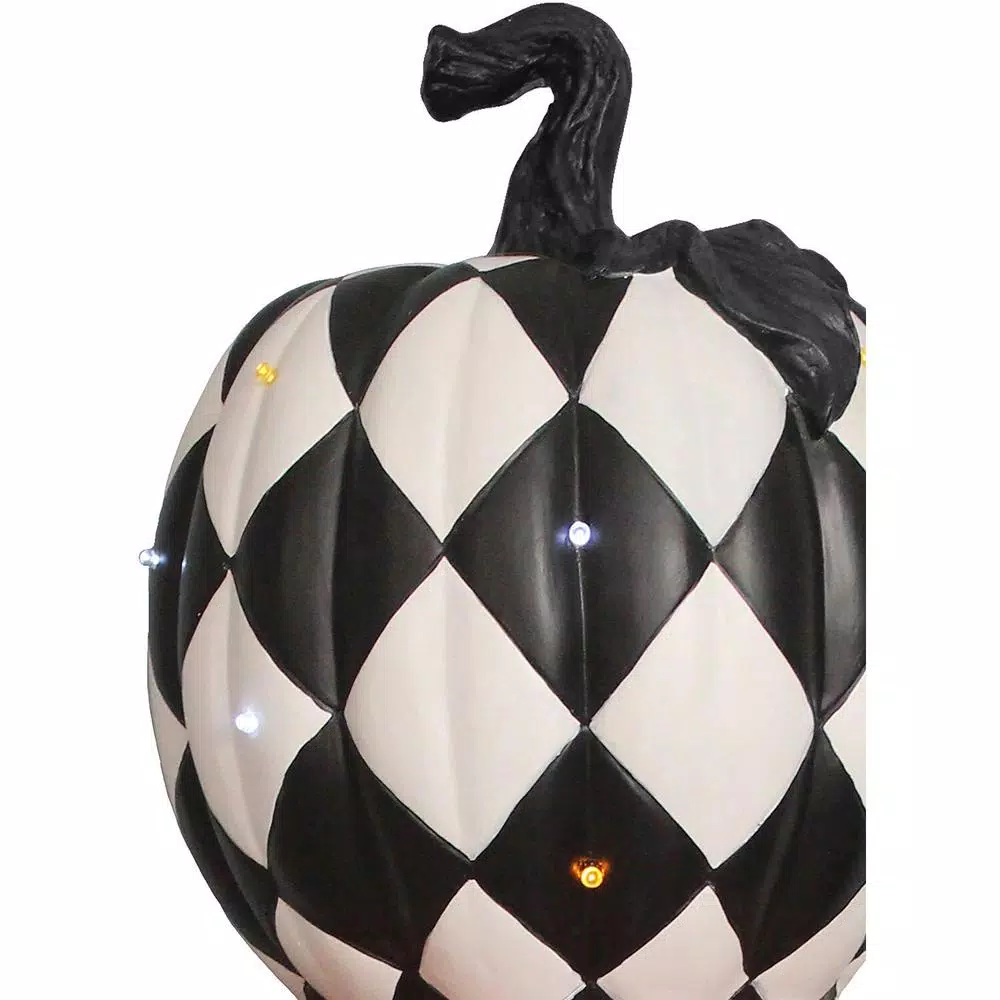Haunted Hill Farm 36 in. Lighted Stacked Pumpkin Trio, Indoor/Outdoor Halloween Decor
