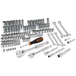 GEARWRENCH 118-Piece Metric and SAE Mechanics Hand Tool Set with 1/4", 3/8", and 1/2" Ratchets thumbnail 1