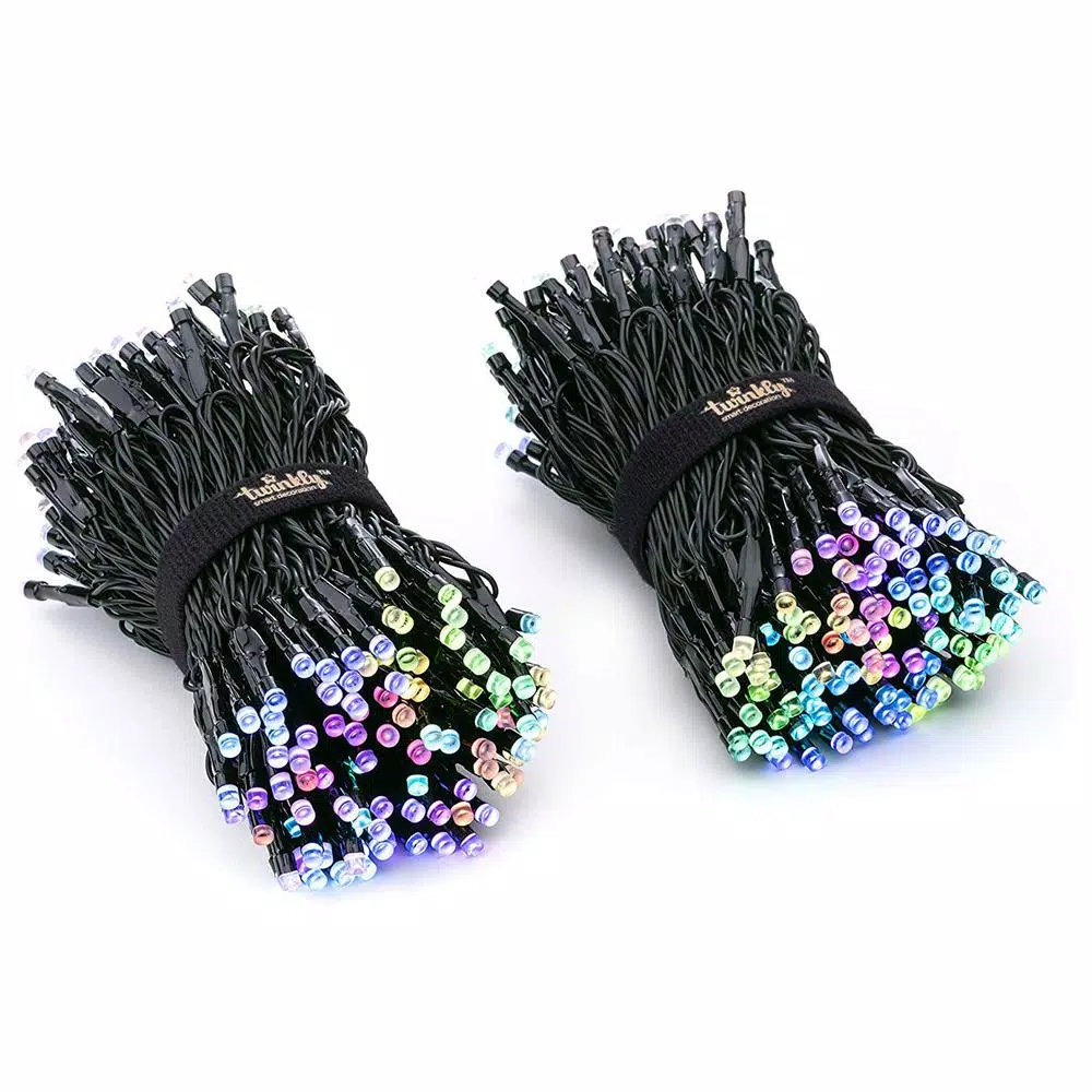 Unbranded Twinkly RGB Generation II Smart LED String Lights, 400 Multi-Color LEDs, Bluetooth & Wi-Fi