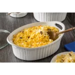 Corningware French White 1.5-Qt Oval Ceramic Casserole Dish with Glass Lid thumbnail 3