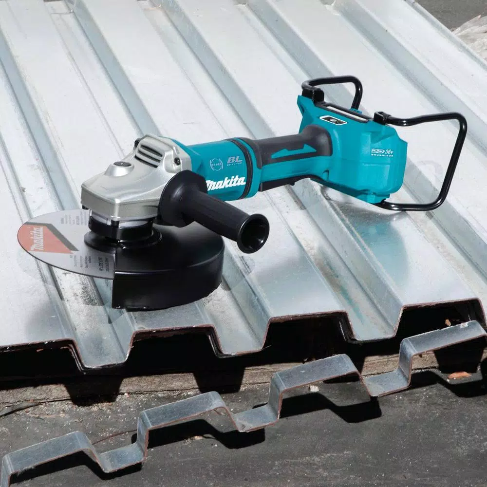 Makita 9 in. 36V X2 LXT Brushless Cordless Angle Grinder with AWS & Electric Brake