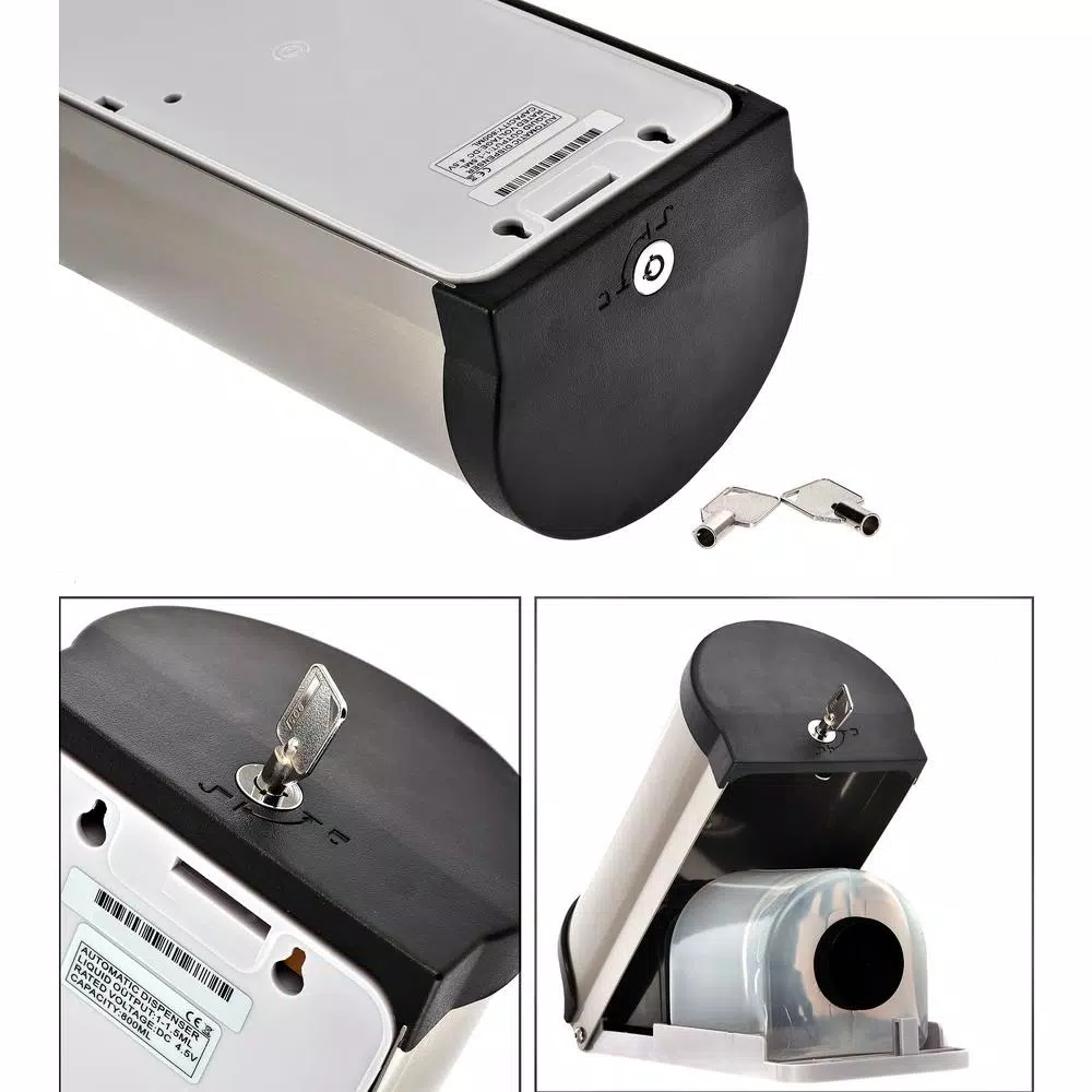 Alpine Industries 800ml Automatic Stainless Steel Gel Sanitizer & Soap Dispenser with Floor Stand
