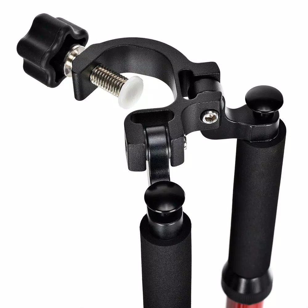 AdirPro Aluminum Prism Pole Bipod, Red - Quick Lever Locking Tripod Accessory