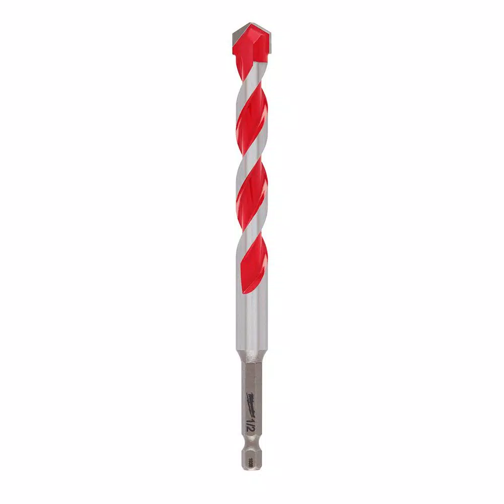 Milwaukee SHOCKWAVE 1/2 in. Carbide Hammer Drill Bit, 6 in. Length, 1/4 in. Hex Shank