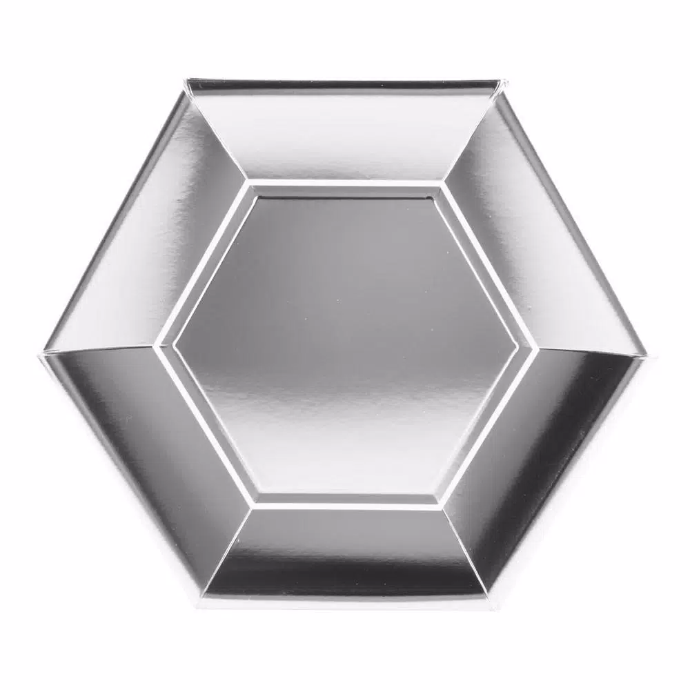Sugar Plum Party SugarPlum Collection 16-Piece Sterling Silver Hexagon Paper Dinner Plates